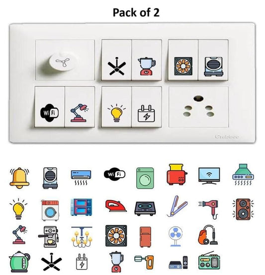 3D Premium Switch Stickers (298 Stickers) Pack of 2