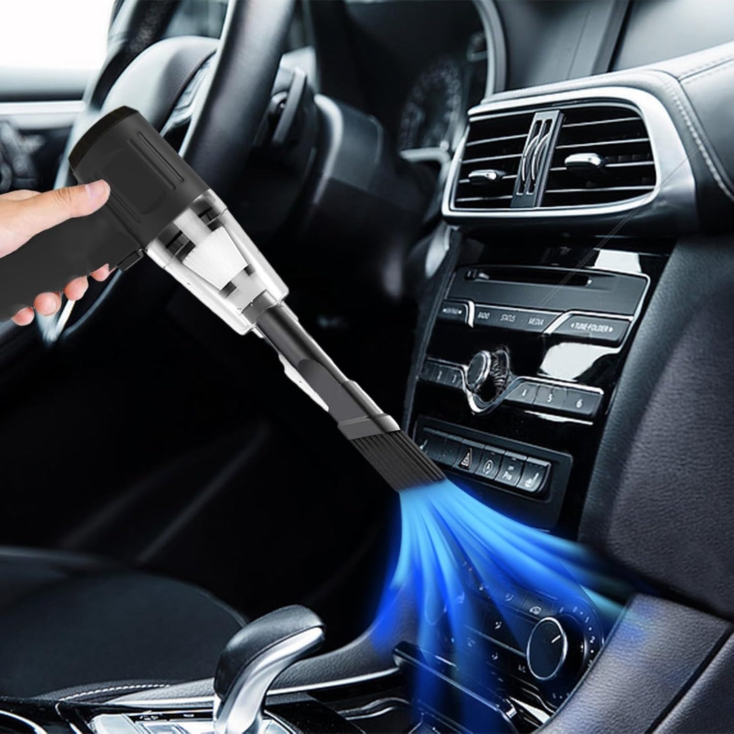 Wireless Rechargeable Car Vacuum Cleaner & Air Duster – High Power 120W, LED, 5500PA Suction, Portable & Durable Design