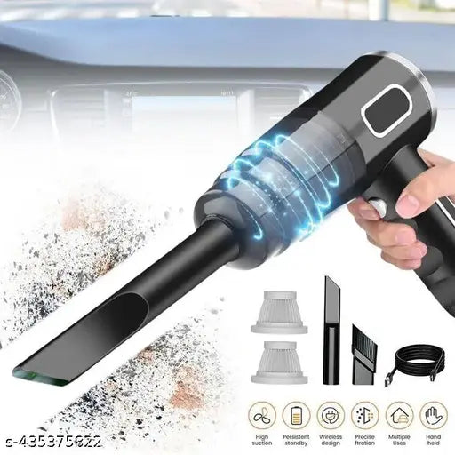 Wireless Rechargeable Car Vacuum Cleaner & Air Duster – High Power 120W, LED, 5500PA Suction, Portable & Durable Design